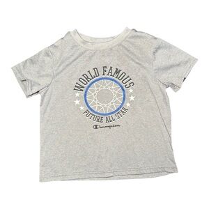 Champion T-Shirt Toddler Boys Size 4T Gray Future All Star Polyester